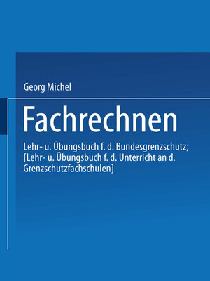 cover image of Fachrechnen